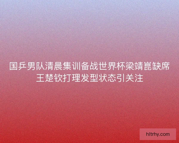 国乒男队清晨集训备战世界杯梁靖崑缺席王楚钦打理发型状态引关注